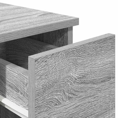 Bedside Cabinet with Drawer Grey Sonoma 20x36x60 cm