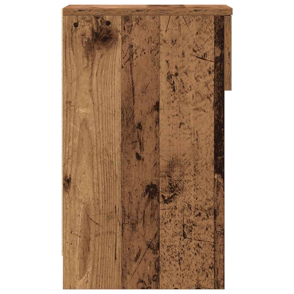Bedside Cabinet with Drawer Old Wood 20x36x60 cm