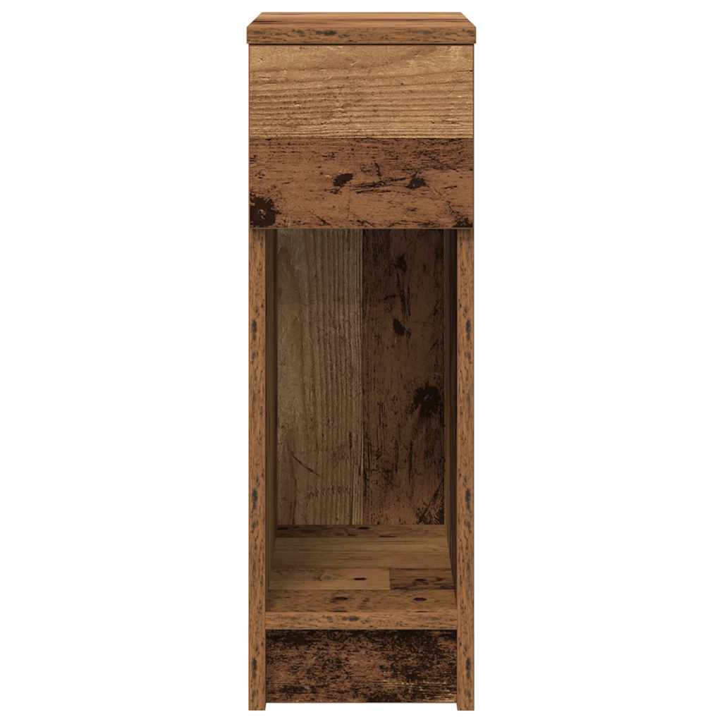 Bedside Cabinets with Drawer 2 pcs Old Wood 20x36x60 cm