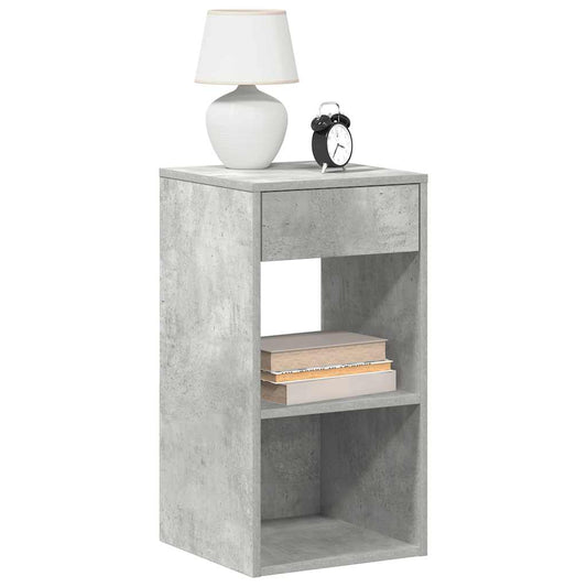 Bedside Cabinets with Drawer 2 pcs Concrete Grey 35x34x66.5 cm