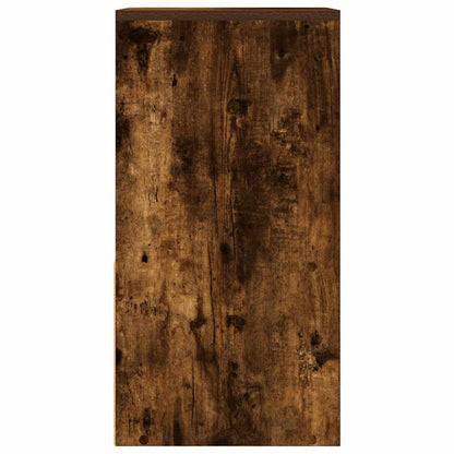 Bedside Cabinet with Drawer Smoked Oak 35x34x66.5 cm