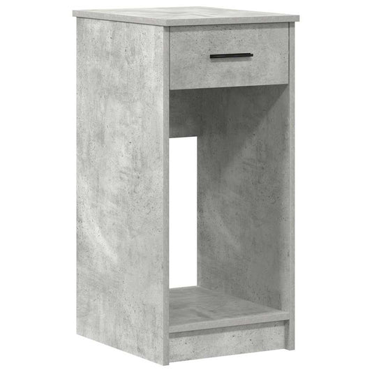 Computer Tower Stand with Drawer Concrete Grey 35x45x77 cm