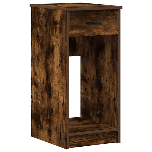 Computer Tower Stand with Drawer Smoked Oak 35x45x77 cm
