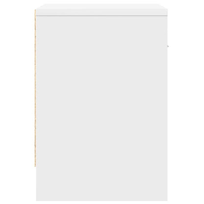 Bedside Cabinet with Drawer White 39x28x41 cm