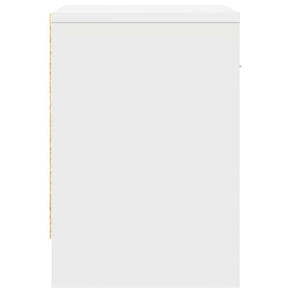 Bedside Cabinets 2 pcs with Drawer White 39x28x41 cm
