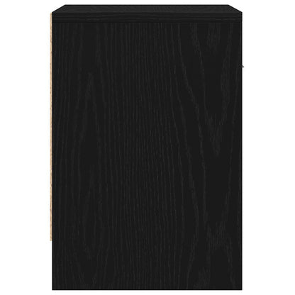 Bedside Cabinet with Drawer Black 39x28x41 cm