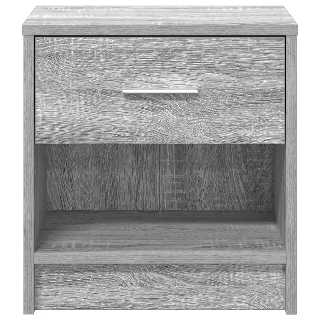 Bedside Cabinets 2 pcs with Drawer Grey Sonoma 39x28x41 cm