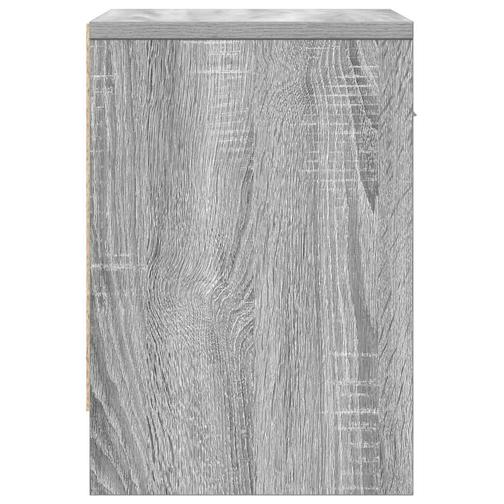 Bedside Cabinets 2 pcs with Drawer Grey Sonoma 39x28x41 cm