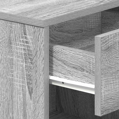 Bedside Cabinets 2 pcs with Drawer Grey Sonoma 39x28x41 cm