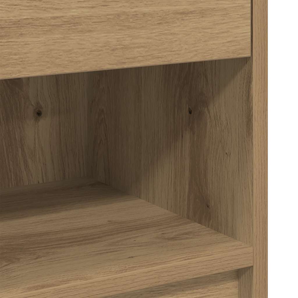 Bedside Cabinet with Drawer Artisan Oak 39x28x41 cm