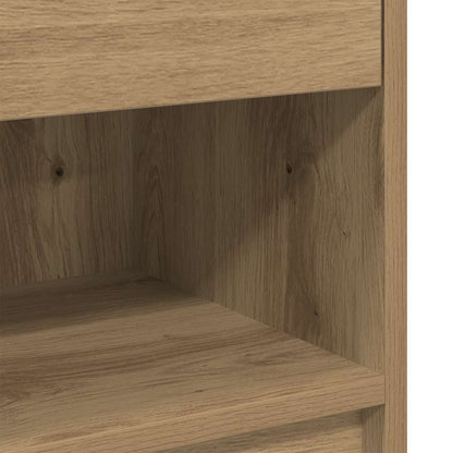 Bedside Cabinet with Drawer Artisan Oak 39x28x41 cm