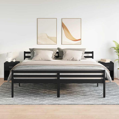 Bedside Cabinets 2 pcs with Drawer Black 40x34x50 cm