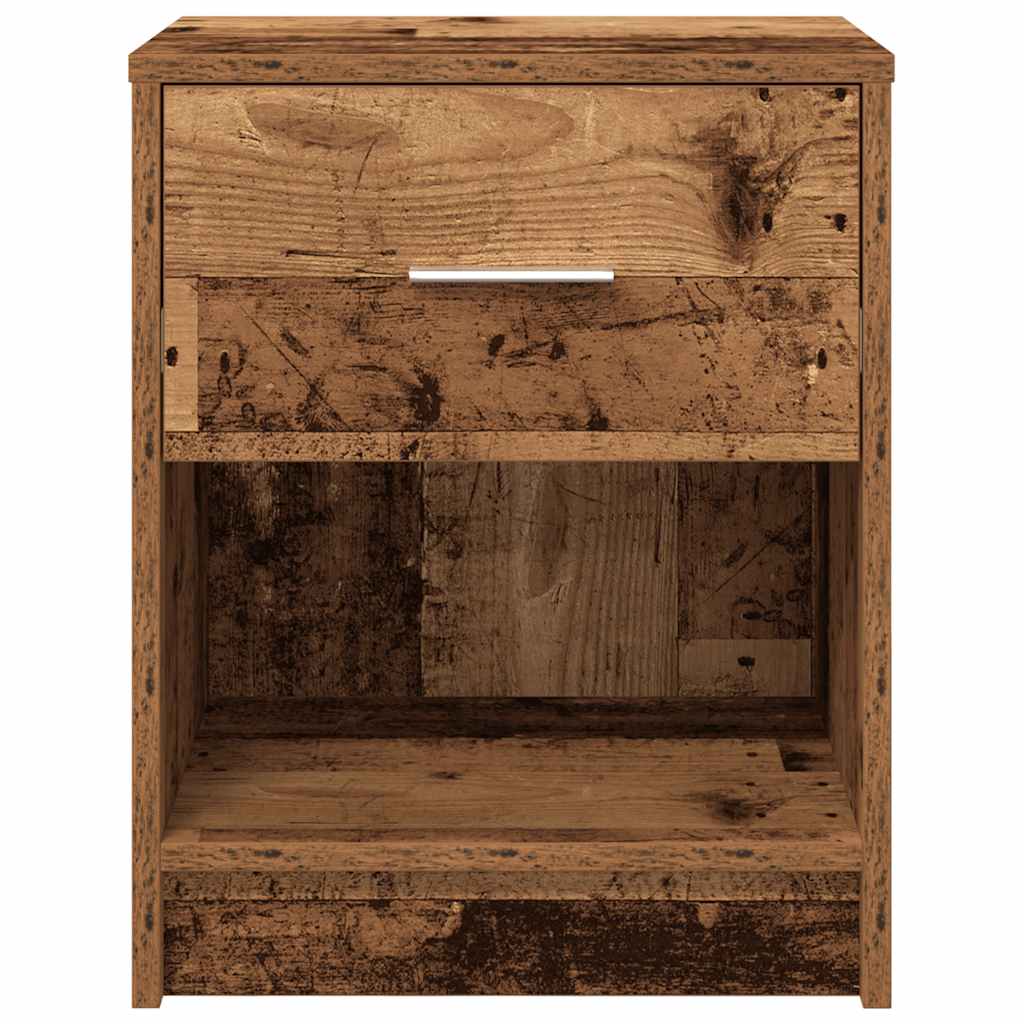 Bedside Cabinets 2 pcs with Drawer Old Wood 40x34x50 cm