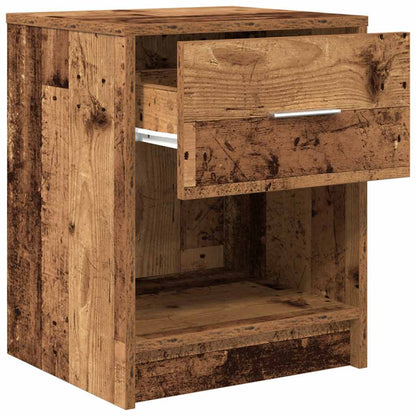 Bedside Cabinets 2 pcs with Drawer Old Wood 40x34x50 cm