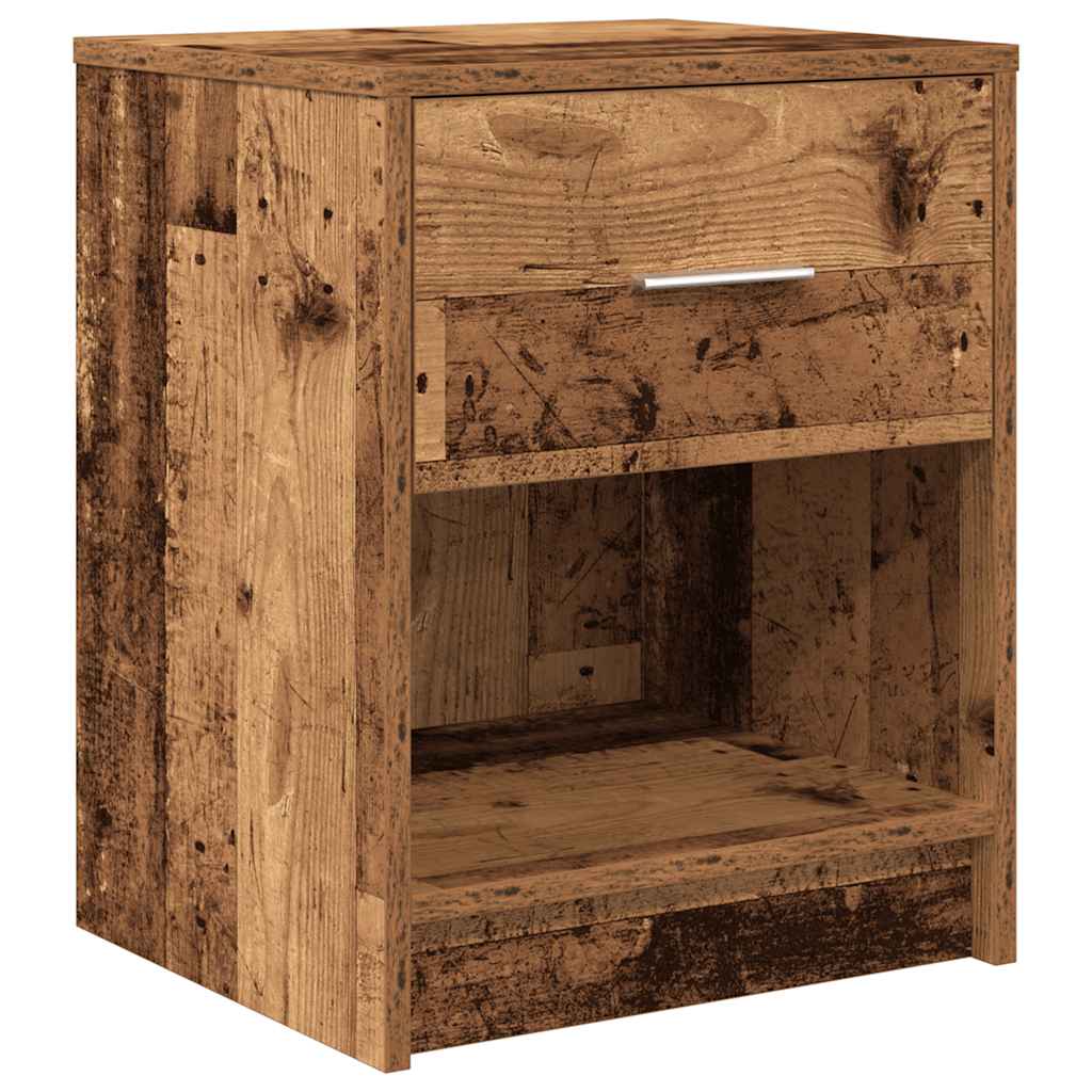 Bedside Cabinets 2 pcs with Drawer Old Wood 40x34x50 cm