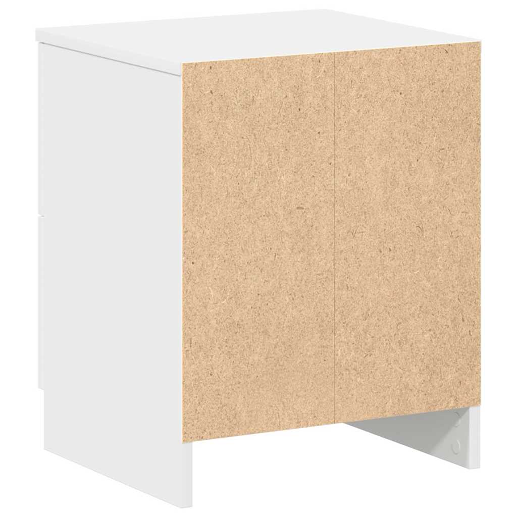 Bedside Cabinet with 2 Drawers White 40x36x50 cm