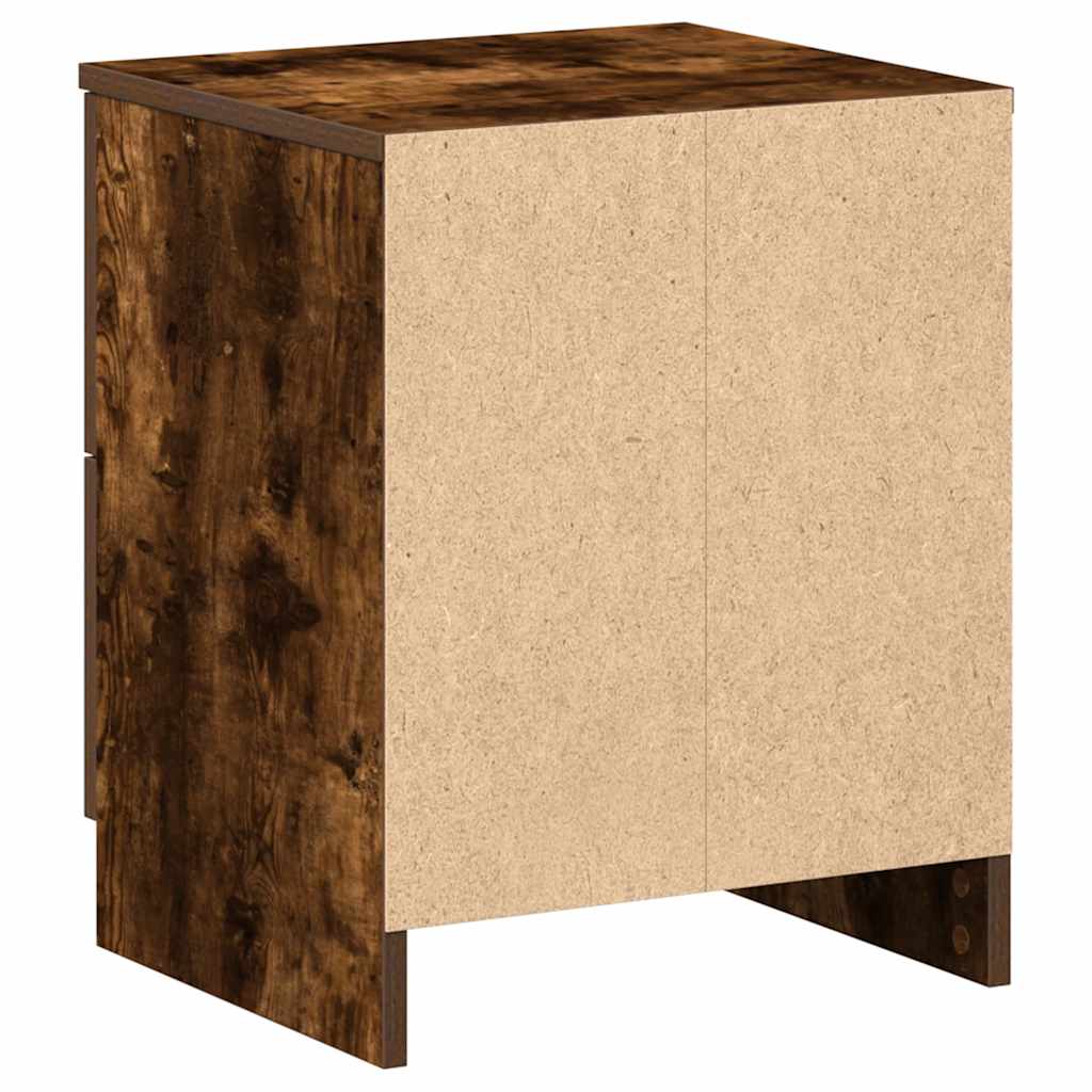Bedside Cabinets 2 pcs with 2 Drawers Smoked Oak 40x36x50 cm