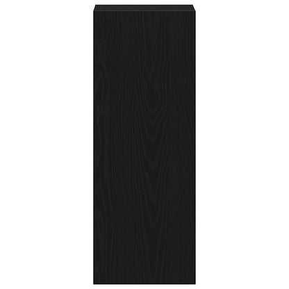 Bookcase Stackable Black Oak 30x30x80 cm Engineered Wood