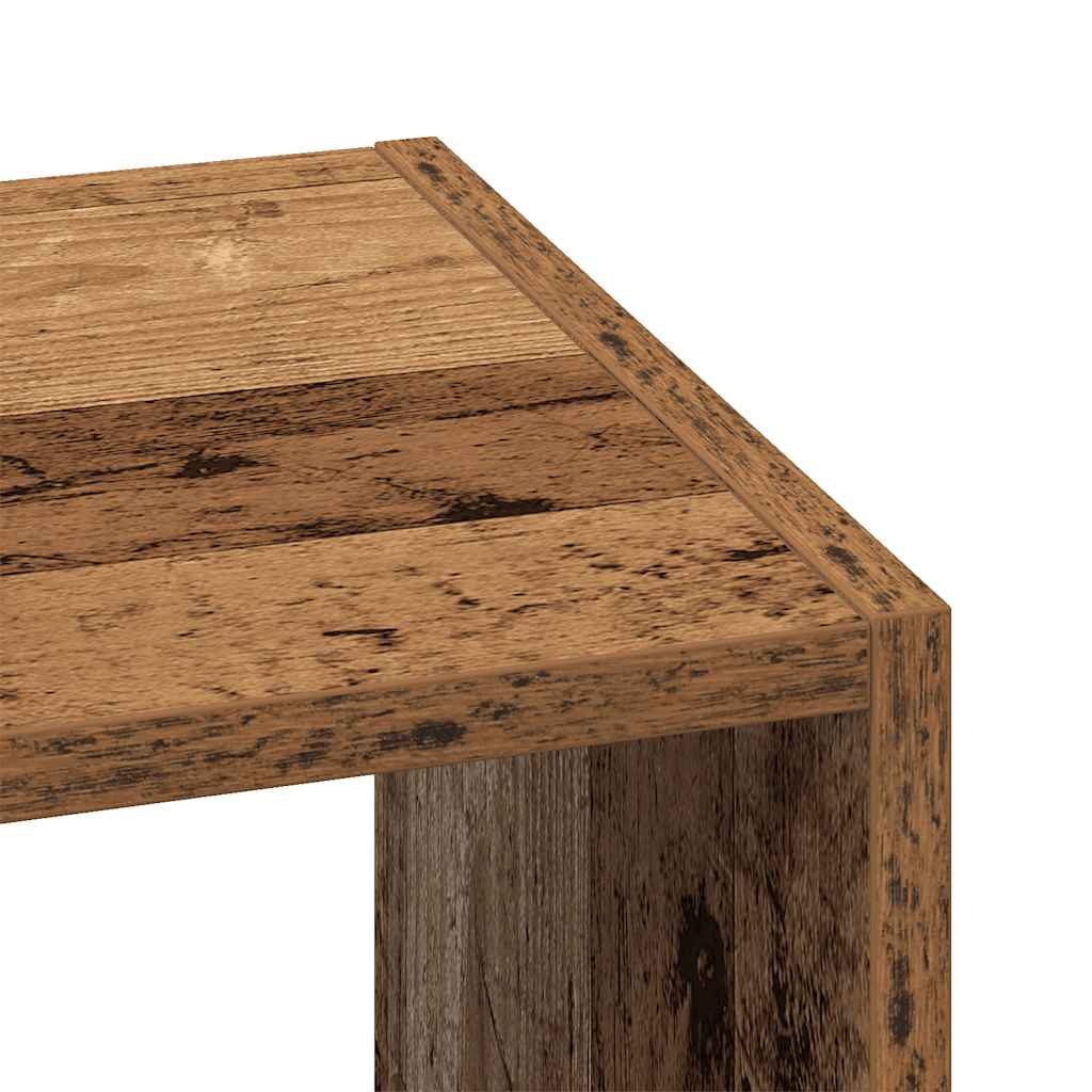Bookcases 2 pcs Stackable Old Wood 30x30x80 cm Engineered Wood