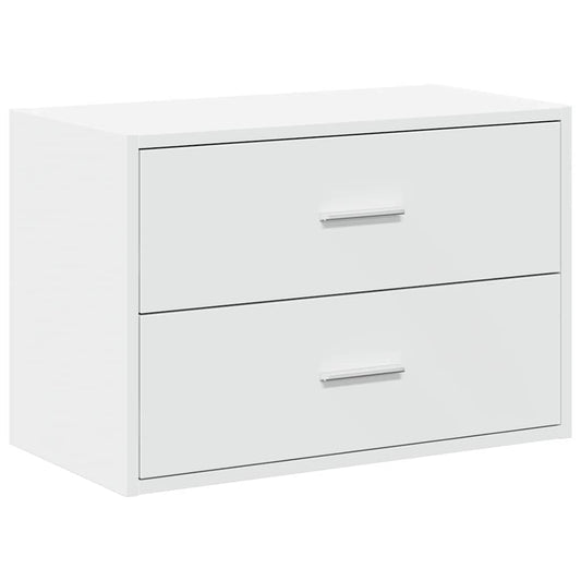 Cabinet with 2 Drawers White 60x31x40 cm Engineered Wood