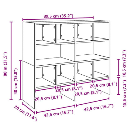 Shoe Racks 2 pcs Stackable Sonoma Oak 89.5x30x40 cm