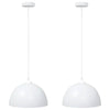 Pendant Lamps 2 pcs Height Adjustable E27 White Ø 30 cm Metal