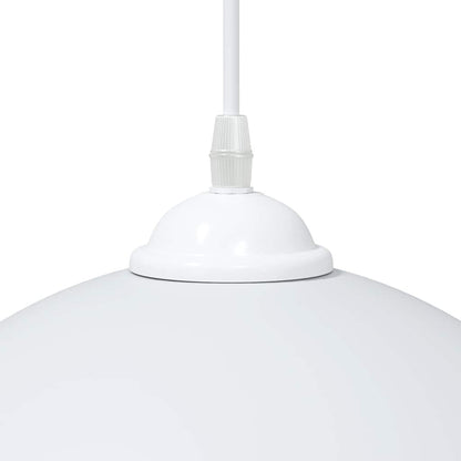 Pendant Lamps 2 pcs Height Adjustable E27 White Ø 30 cm Metal