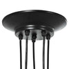 Pendant Lamp with 5 Lamp Holders E27 Black Metal