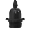 Pendant Lamp with 5 Lamp Holders E27 Black Metal