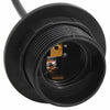 Pendant Lamp with 5 Lamp Holders E27 Black Metal