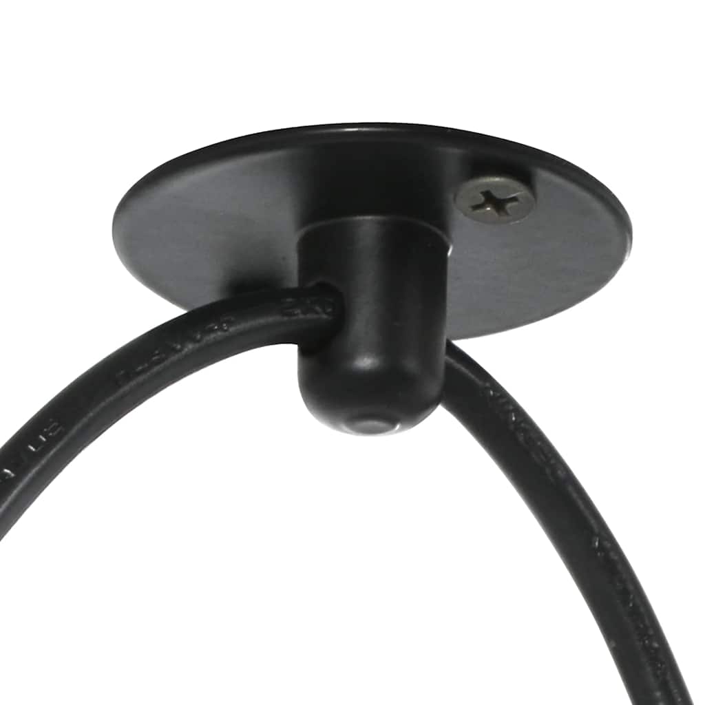 Pendant Lamp with 6 Lamp Holders E27 Black Metal