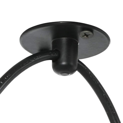 Pendant Lamp with 6 Lamp Holders E27 Black Metal