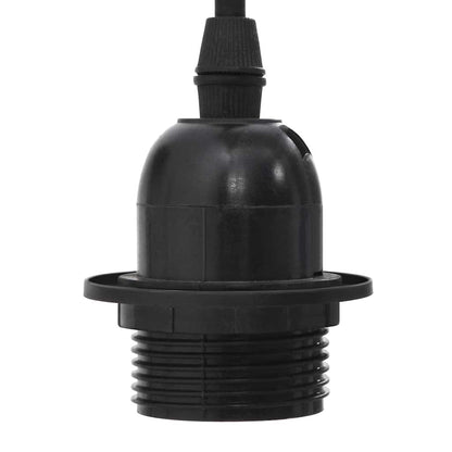 Pendant Lamp with 6 Lamp Holders E27 Black Metal