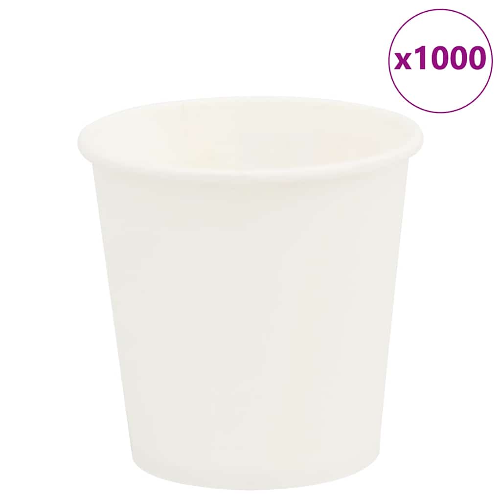 Paper Coffee Cups 1000 pcs 4oz 100ml White