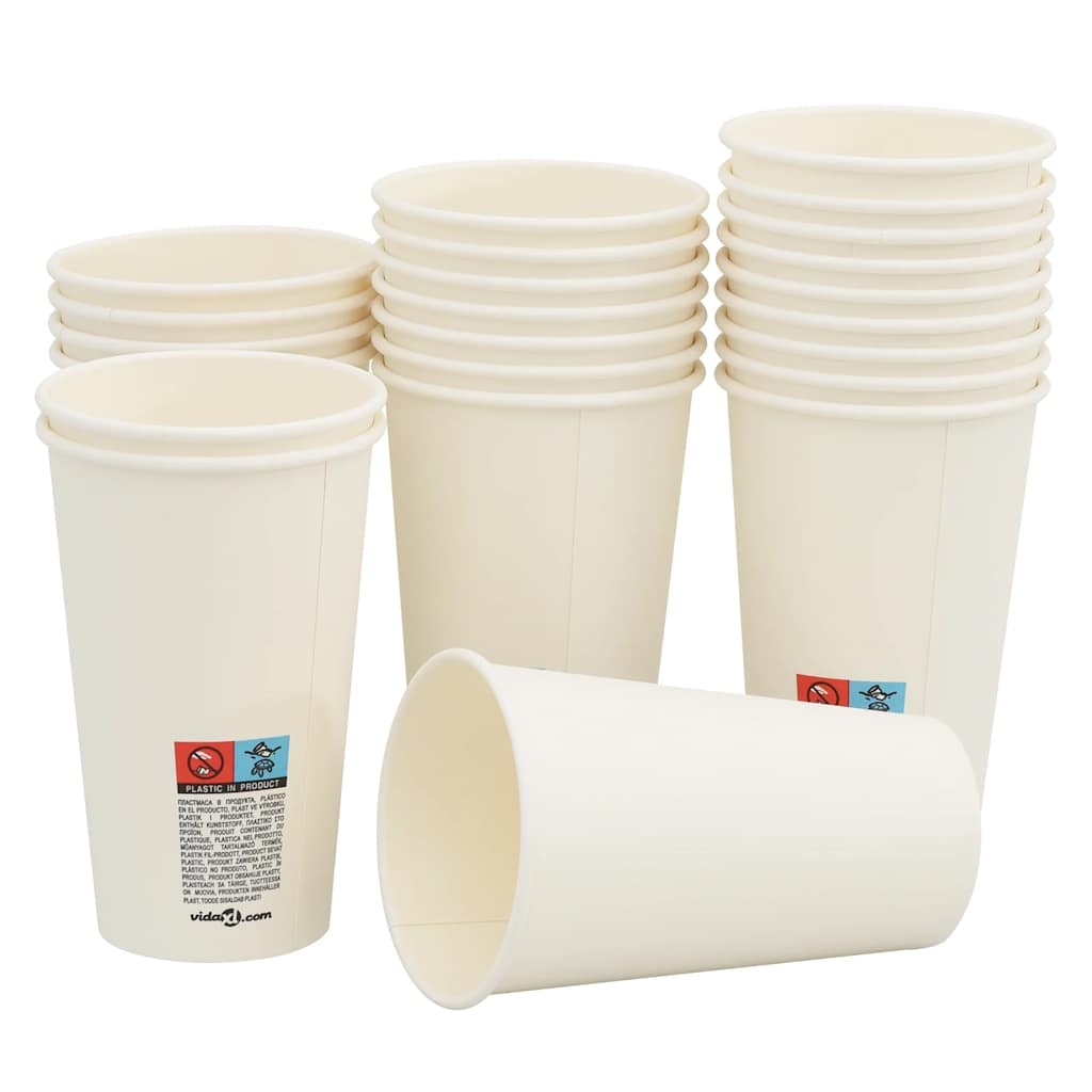 Paper Coffee Cups 1000 pcs 16oz 400ml White