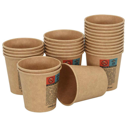 Paper Coffee Cups 1000 pcs 4oz 100ml Brown