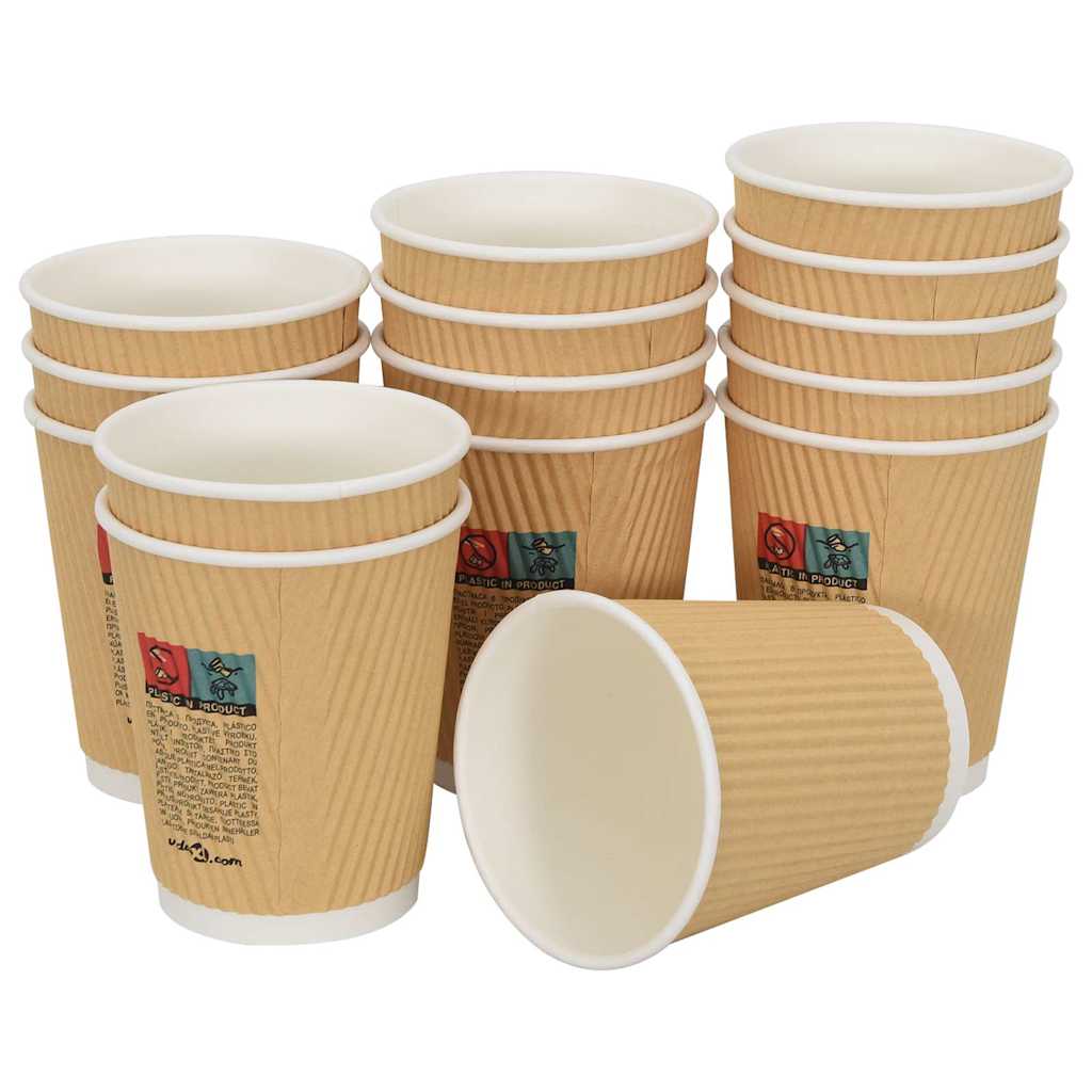 Paper Coffee Cups 500 pcs 8oz 200ml Brown