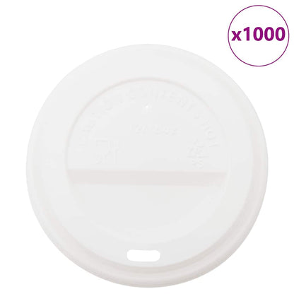 Paper Coffee Cup Lids Ø90 mm 12oz and 16oz 1000 pcs White Plastic