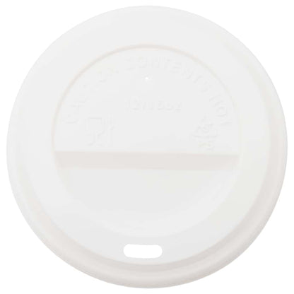 Paper Coffee Cup Lids Ø90 mm 12oz and 16oz 1000 pcs White Plastic