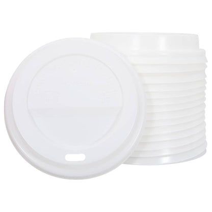 Paper Coffee Cup Lids Ø90 mm 12oz and 16oz 1000 pcs White Plastic