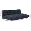 2 pcs Anthracite Fabric