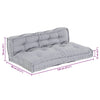 2 pcs Grey Fabric