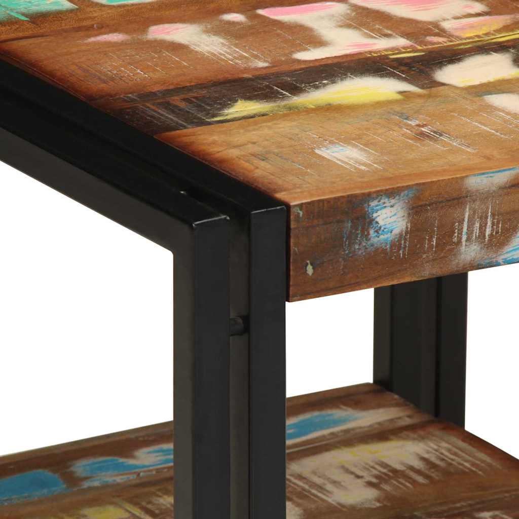 Coffee Table Multicolour 40 x 40 x 38 cm Solid Reclaim Wood