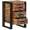 Bedside Cabinet - Multicolour, 40x35x50 cm, Solid Wood, Reclaimed