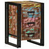 Bedside Cabinet - Multicolour, 40x35x50 cm, Solid Wood, Reclaimed