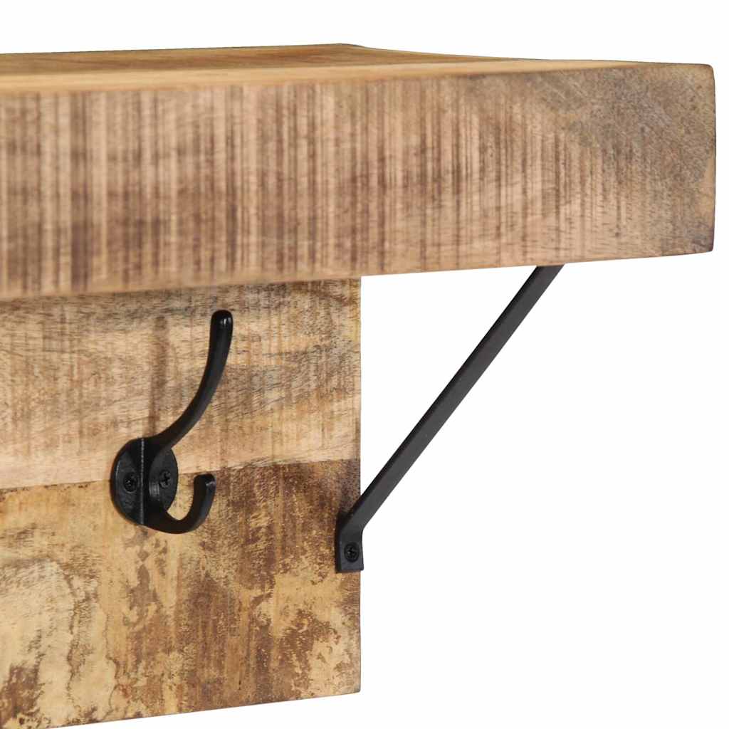 Coat Rack Wall-mounted Brown 73 x 19 x 23 cm Solid Mango wood