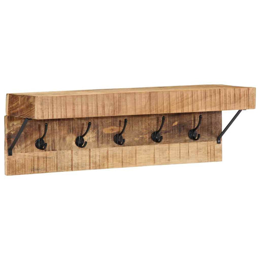 Coat Rack Wall-mounted Brown 73 x 19 x 23 cm Solid Mango wood