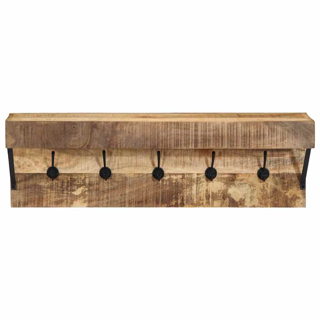 Coat Rack Wall-mounted Brown 73 x 19 x 23 cm Solid Mango wood