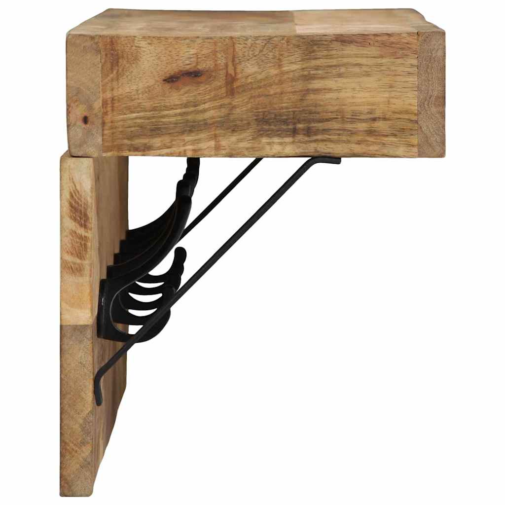 Coat Rack Wall-mounted Brown 73 x 19 x 23 cm Solid Mango wood