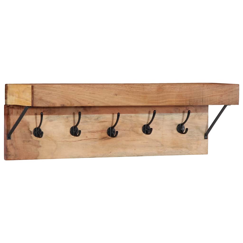 Coat Rack Wall-mounted Brown 73 x 19 x 23 cm Solid Acacia wood